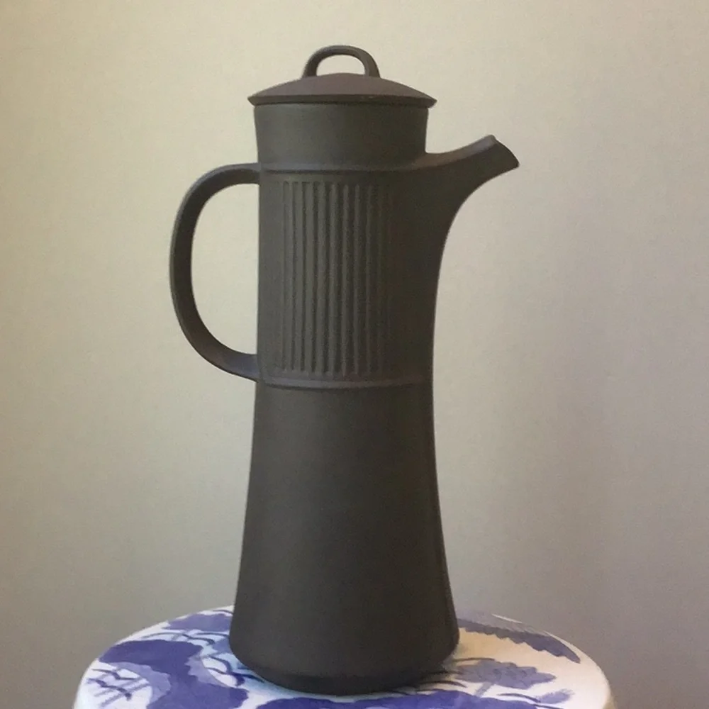 Dansk Flamestone Coffee Tea Pot Pitcher MCM Design‎ Vintage Matte